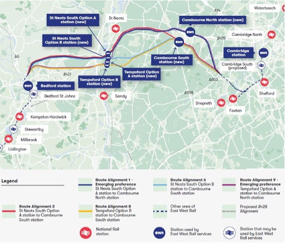 Figure 6: Section D - Clapham Green to The Eversdens Section D - Clapham Green to The Eversdens